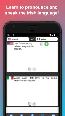 English to Italian Translator android App screenshot 1